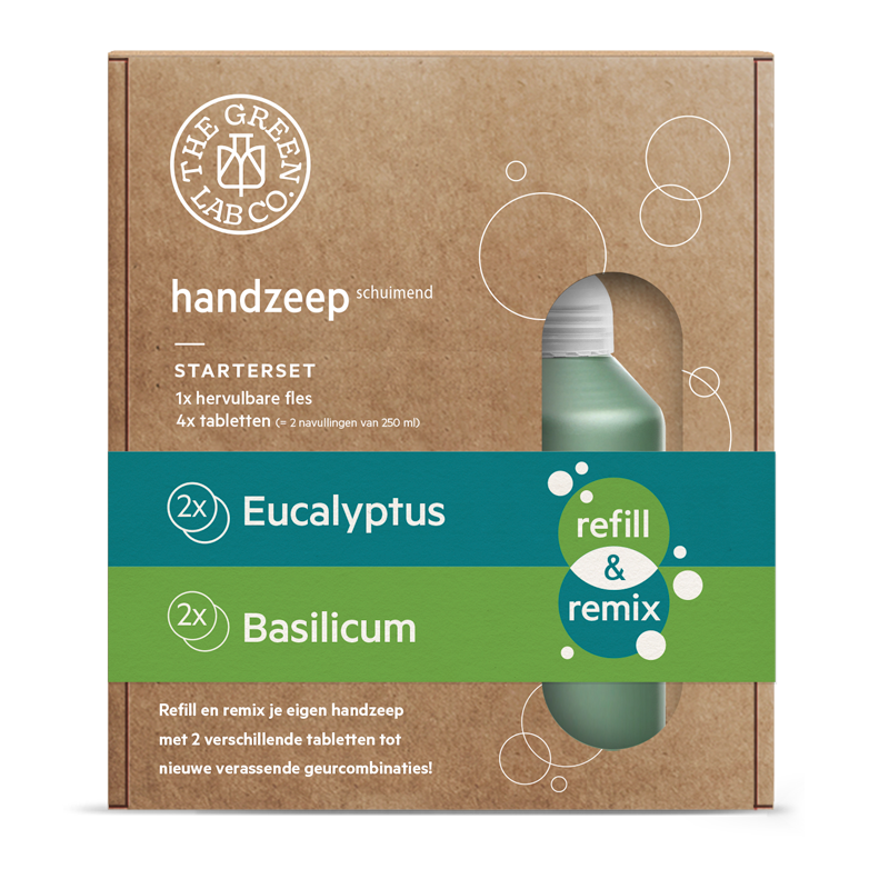 Premium Starterset Handzeep Tabletten Eucalyptus & Basilicum